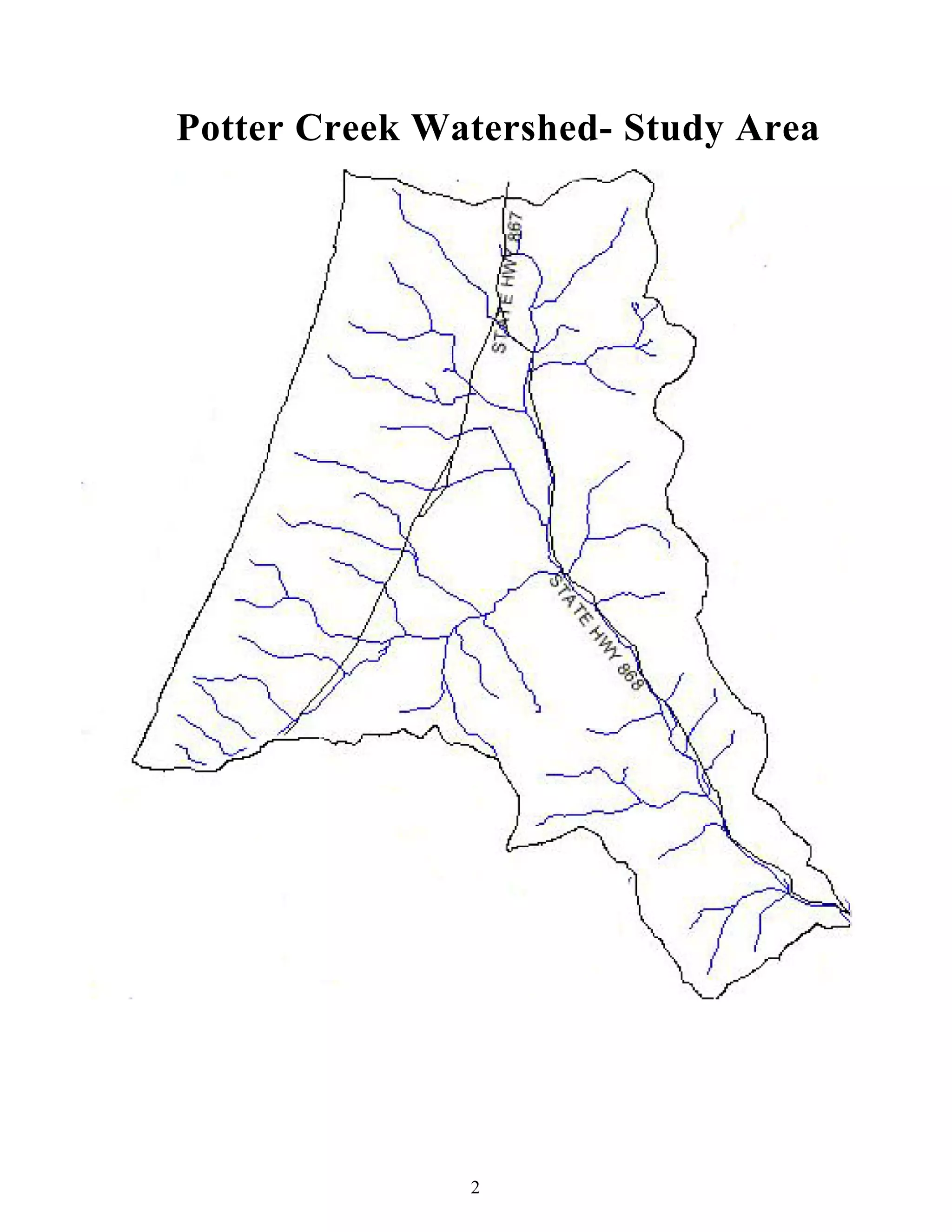 Potter Creek Watershed- Study Area
2
 