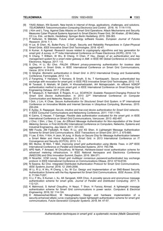 Authentication techniques in smart grid: a systematic review | PDF