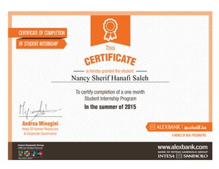 Nancy Sherif Hanafi Saleh
 