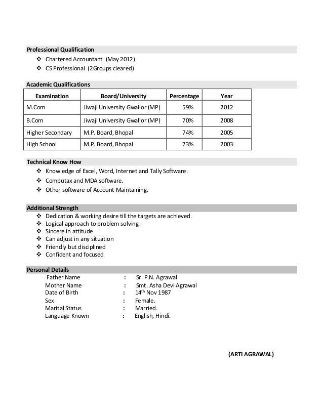 Curriculum vitae examples pdf picture
