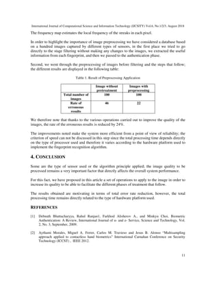PREPROCESSING ALGORITHM FOR DIGITAL FINGERPRINT IMAGE RECOGNITION | PDF