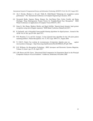 PREPROCESSING ALGORITHM FOR DIGITAL FINGERPRINT IMAGE RECOGNITION | PDF