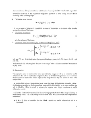 Preprocessing Algorithm for Digital Fingerprint Image Recognition | PDF