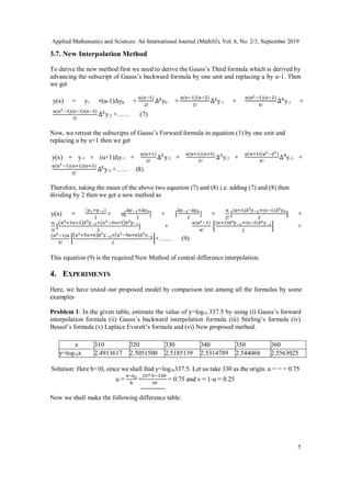 A New Method Of Central Difference Interpolation Pdf Physics Science A New Method Of Central Difference Interpolation Pdf Physics Science
