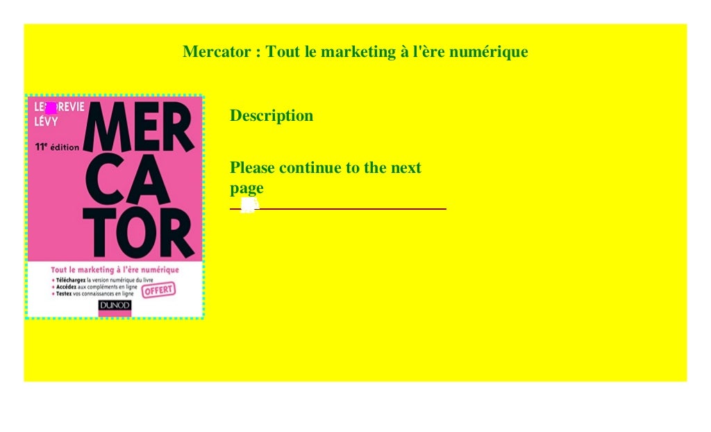 Mercator Théorie Et Pratique Du Marketing Pdf Gratuit