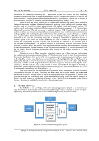 Design an expert system for students graduation projects in Iraq ...