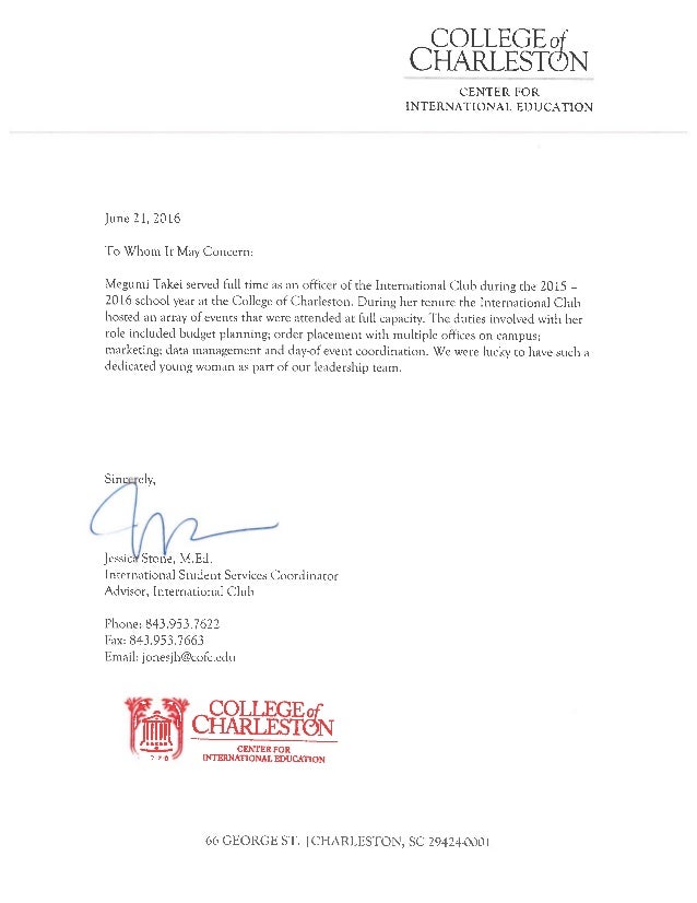 intl club recommendation letter letter of recommendation for union membership