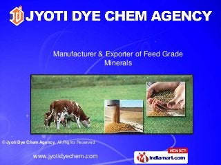 Manufacturer & Exporter of Feed Grade
                                      Minerals




© Jyoti Dye Chem Agency, All Rights Reserved


              www.jyotidyechem.com
 