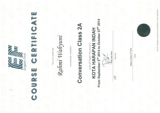 EF sertificate