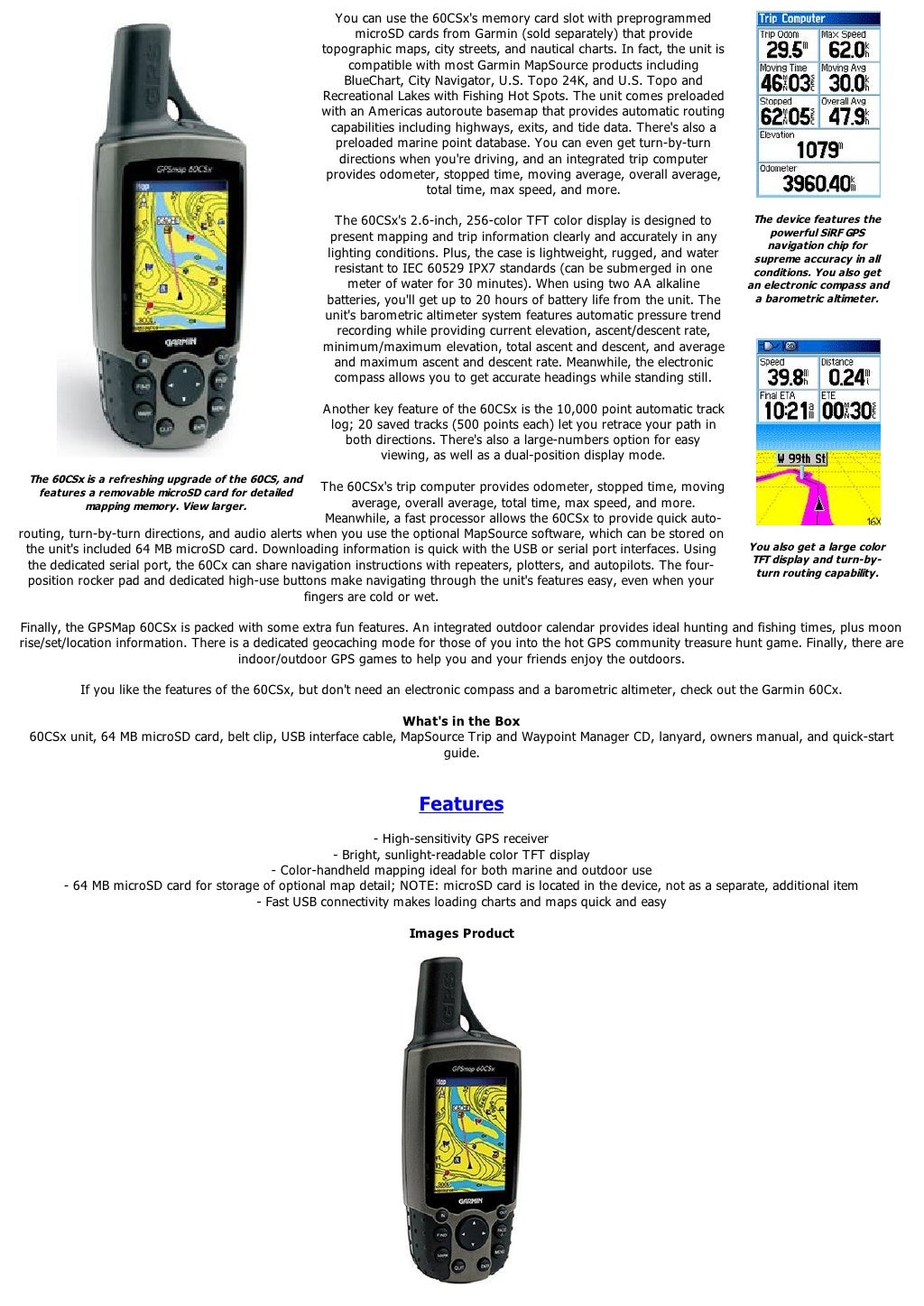 Garmin GPS 60CSx Handheld GPS Navigator