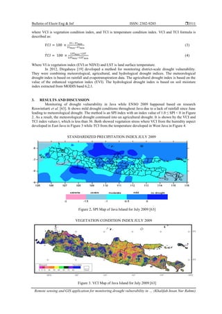 Remote sensing and GIS application for monitoring drought vulnerability ...