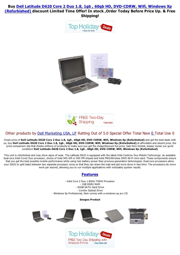 Dell Latitude D6 Core 2 Duo 1 8 1gb 60gb Hd Dvd Cdrw Wifi Win