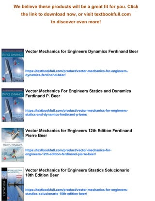 Vector Mechanics For Engineers: Dynamics 11th Edition Ferdinand P. Beer ...