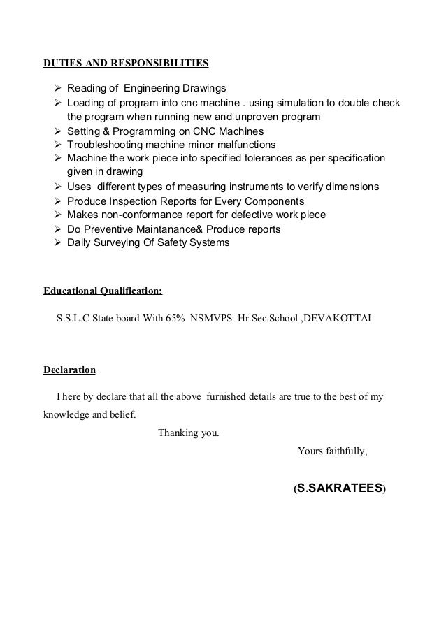 Resume Format For Cnc Programmer Pdf Resume Format For Cnc Programmer Pdf