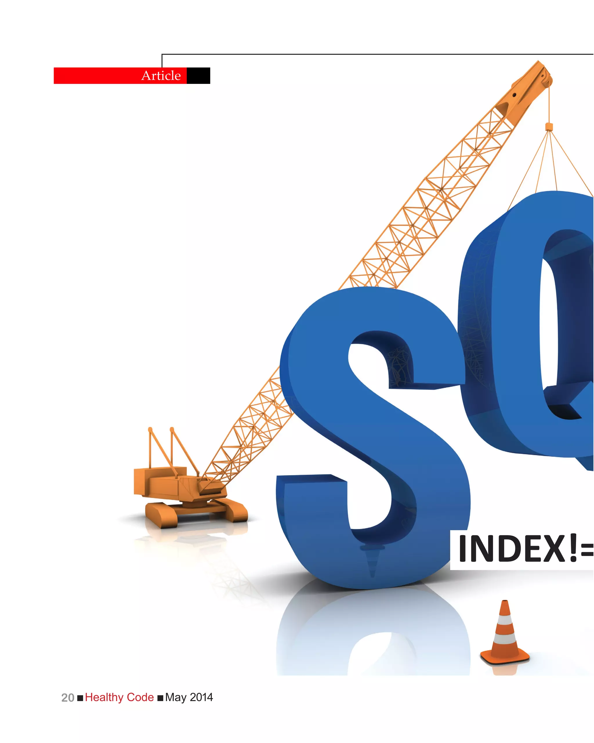 Healthy Code May 201420
Article
INDEX!=
 