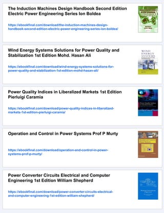 Power Quality in Power Systems and Electrical Machines Second Edition ...