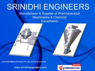 Manufacturer & Supplier of Pharmaceutical
        Machineries & Chemical
              Equipments
 