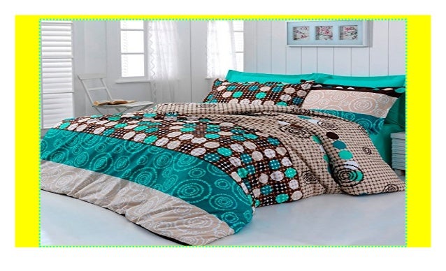 Kvalitex Baumwoll Leinen Turquoise Beige Brown 220 X 240