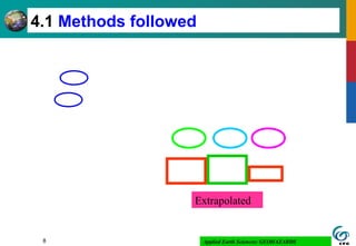 8
4.1 Methods followed
Applied Earth Sciences: GEOHAZARDS
Extrapolated
 