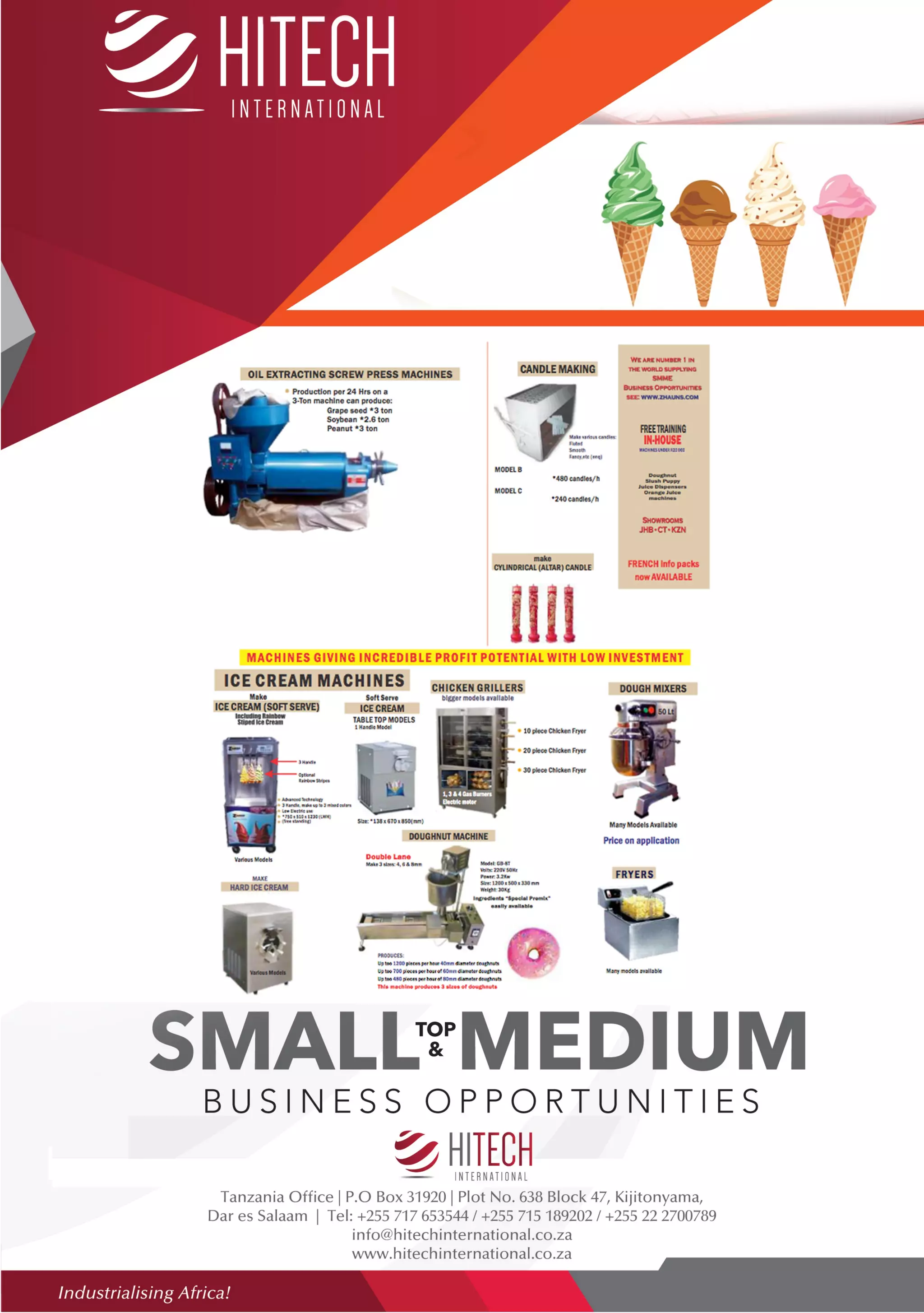 SMALL MACHINES PRICE LIST