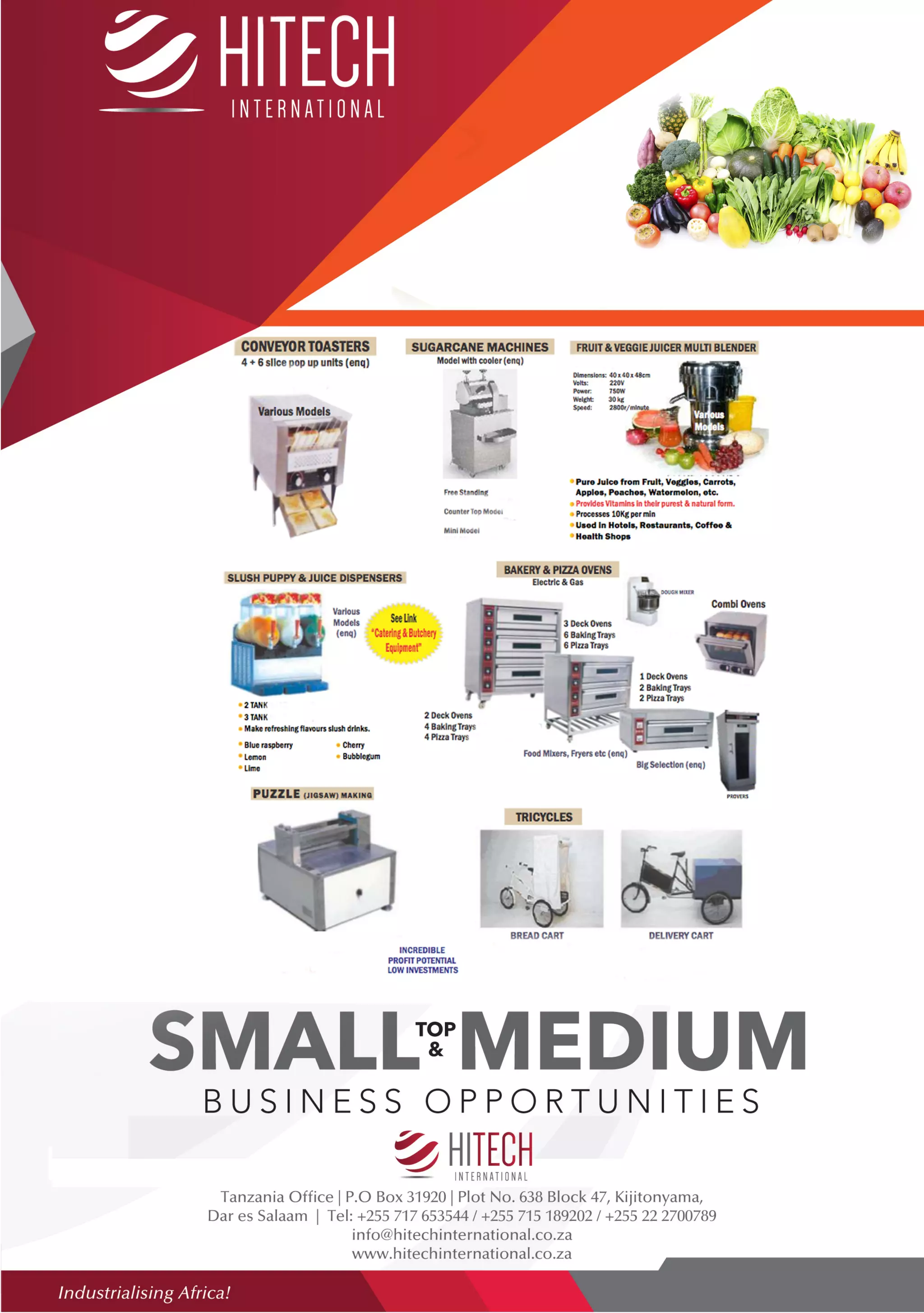 SMALL MACHINES PRICE LIST
