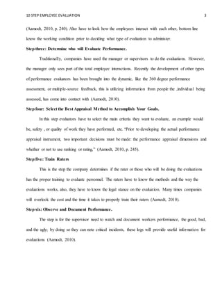 10 step employee evaluation | DOCX