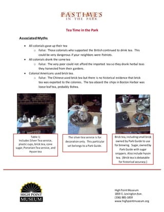 Tea program template | DOCX