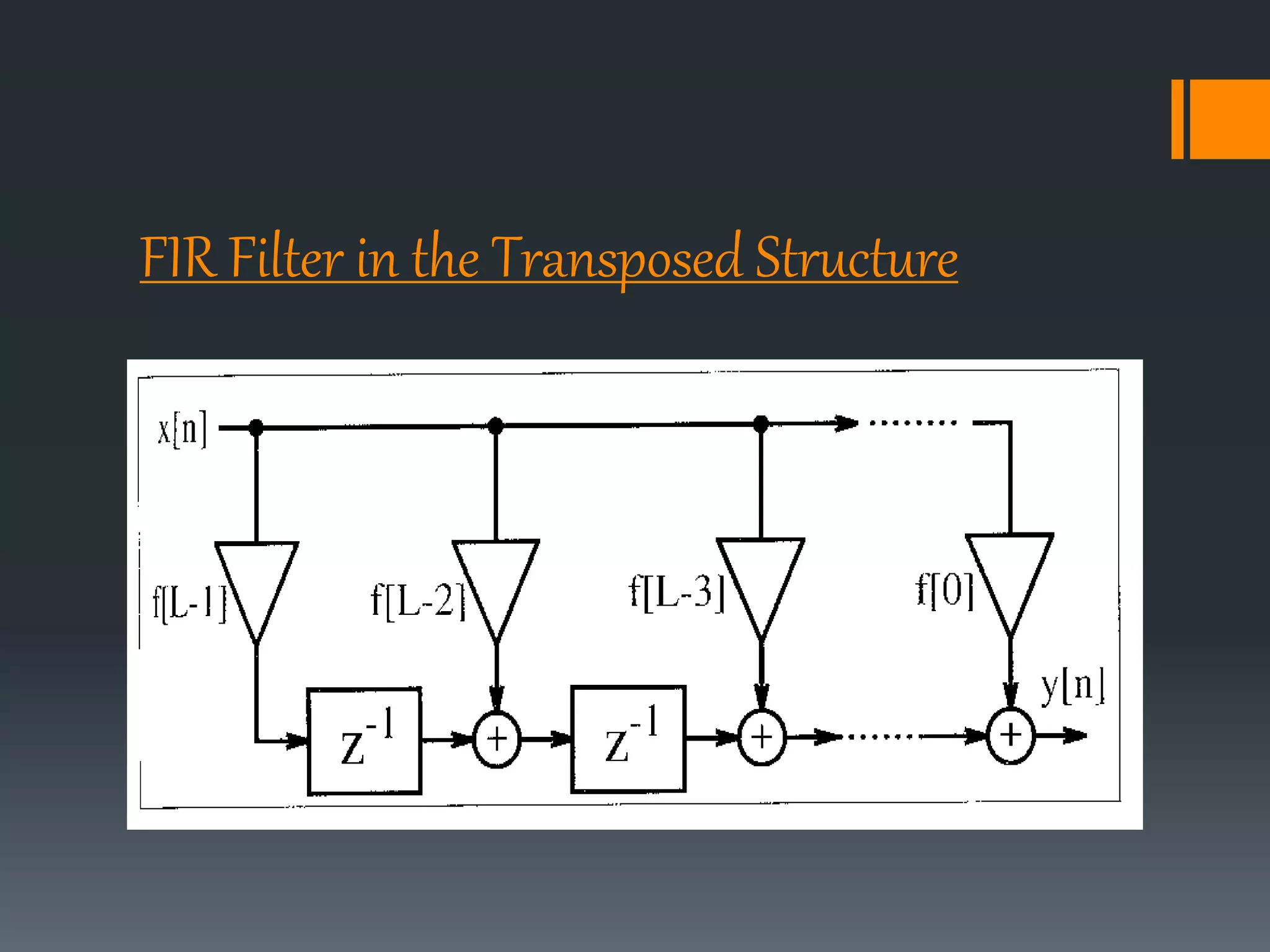 FIR Filter in the Transposed Structure
 