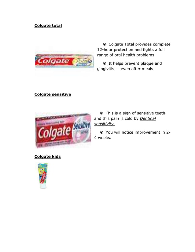 Colgate toothpaste project PDF