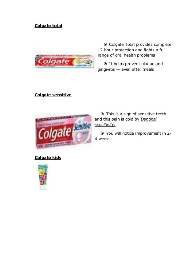 Colgate toothpaste project
