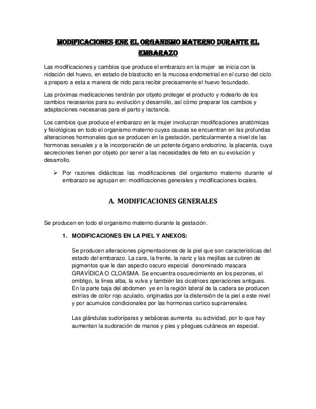 63693158 Modificaciones Ene El Organismo Materno Durante El