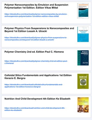 Polymer layered silicate and silica nanocomposites 1st ed Edition Y.C ...