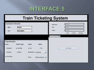 TRAIN TICKETING SYSTEM | PPTX