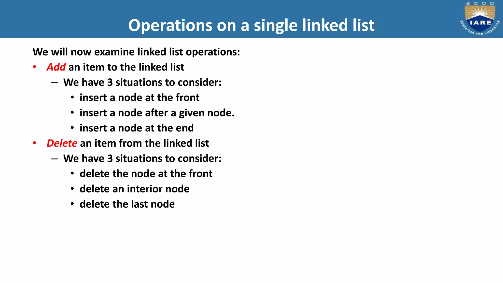 Linked list ppt | PPT