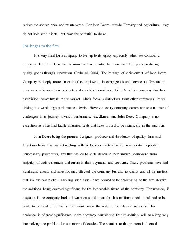 John deere research paper