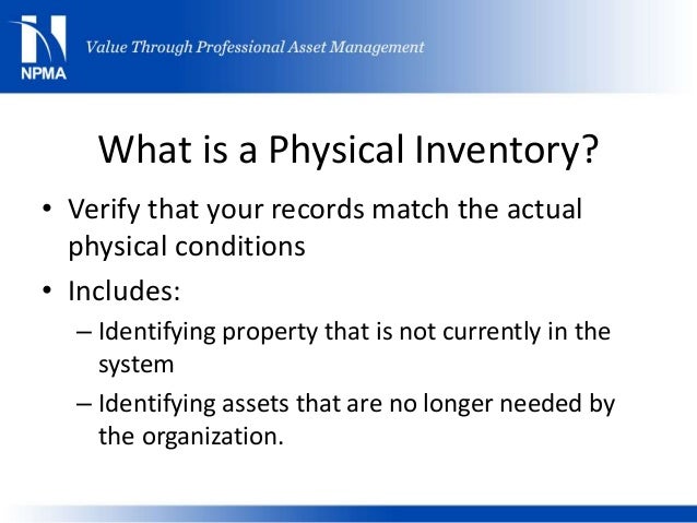 npma physical inventory beyond scanning and checking the box