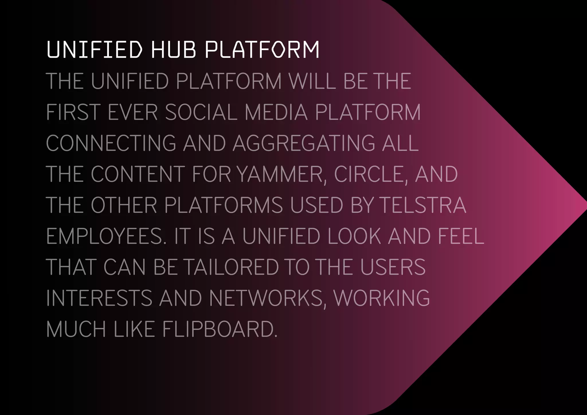 UNIFIED HUB PLATFORM
 