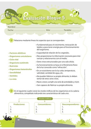 Evaluación Bloque 5
Nombre:
Fecha:                                         Año:                   Paralelo:



   1   Rela...