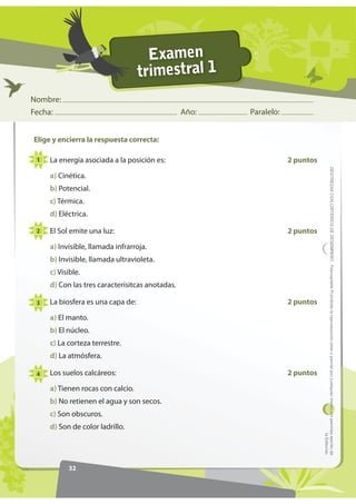 Examen
                                   trimestral 1
Nombre:
Fecha:                                           Año:   Par...