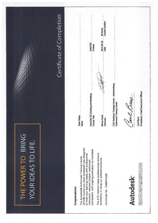 Certificates - Tiaan Botes