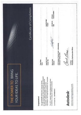 Certificates - Tiaan Botes