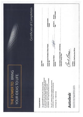 Certificates - Tiaan Botes