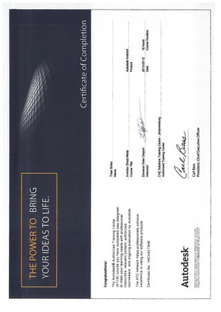 Certificates - Tiaan Botes