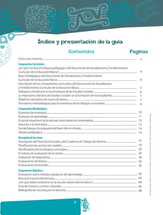 Carta a los maestros.........................................................................................................