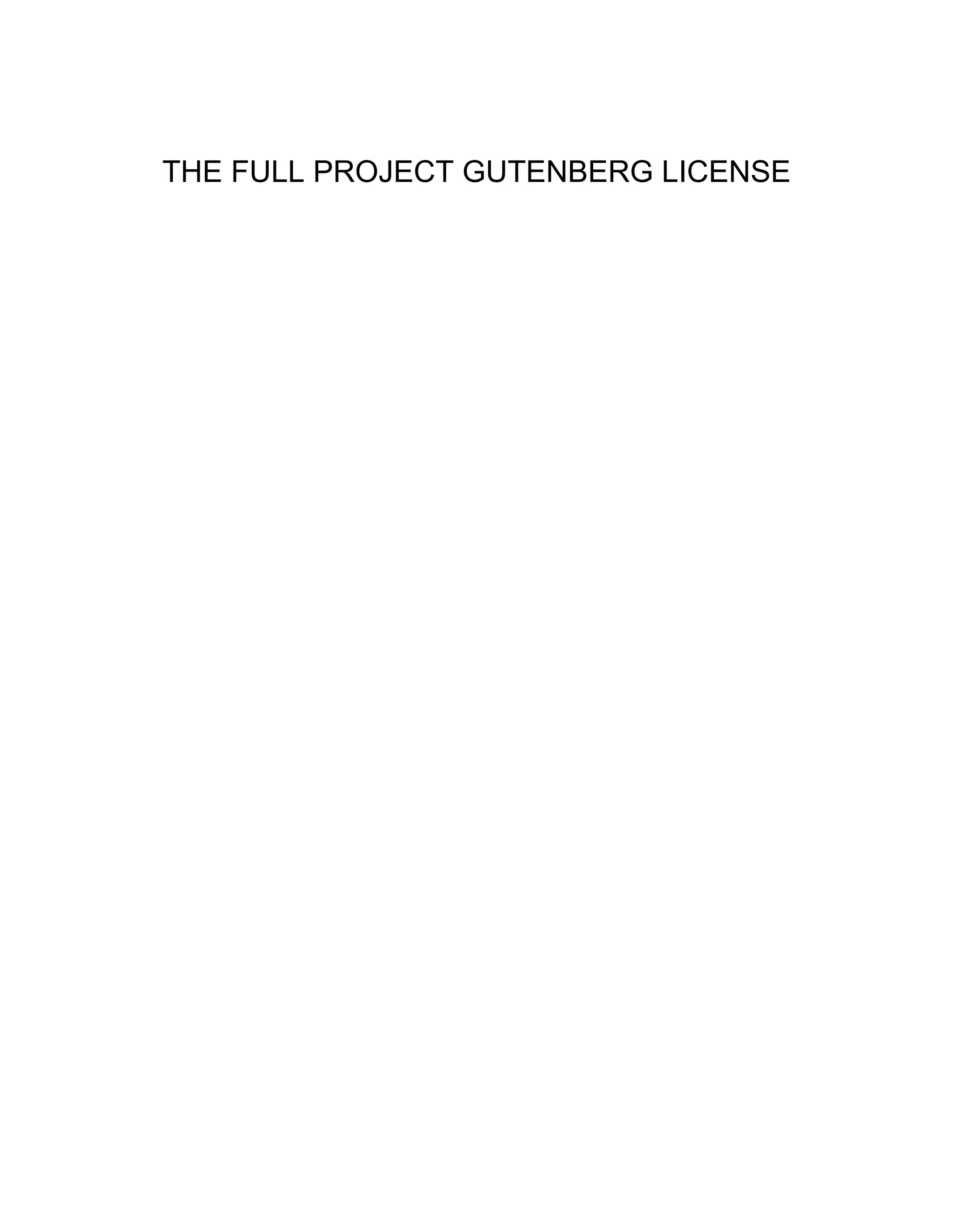 THE FULL PROJECT GUTENBERG LICENSE
 