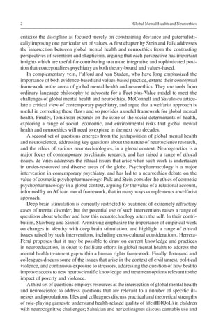 Global Mental Health and Neuroethics 1st Edition Dan J. Stein (Editor ...