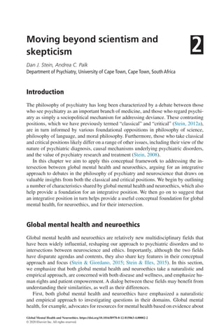 Global Mental Health and Neuroethics 1st Edition Dan J. Stein (Editor ...