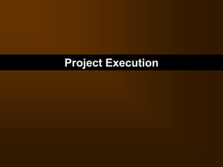 Project Execution
 