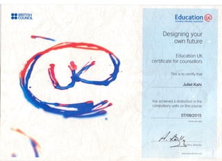 Juliet Kahi - British Council Certificate