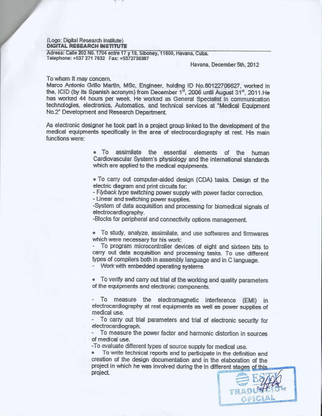 Reference letter ICID | PDF